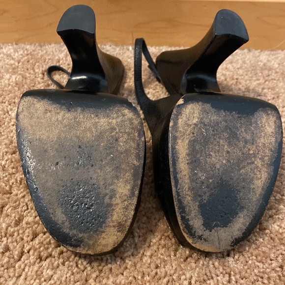 Prada Black Heels Made In Italy Size 37 1/2 - Picture 5 of 6